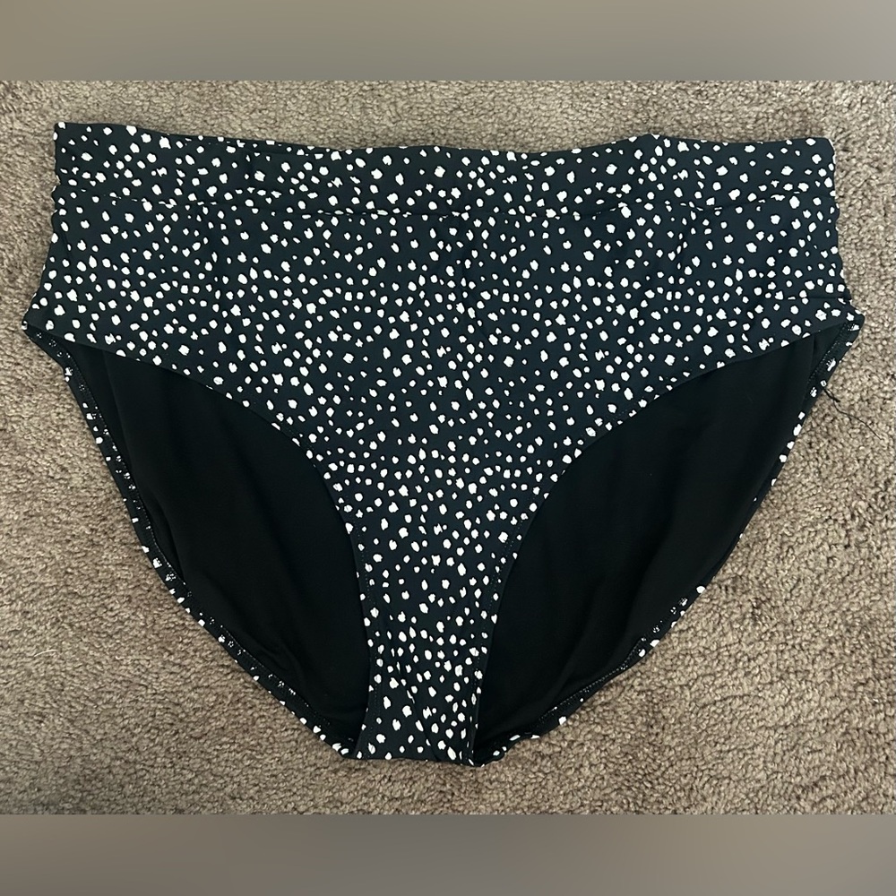 Black and White Patterned Bikini Bottoms